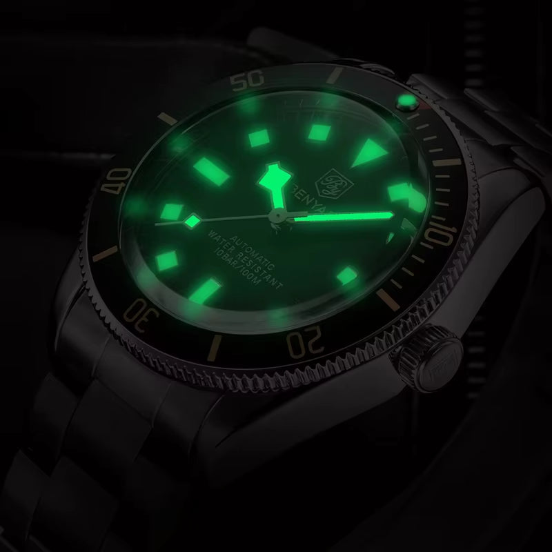 BENYAR Men'S Watches Mechanical Automatic Watch BB58 Sport Watch for Men 2025 Stainless Steel Waterproof Business Luminous Clock