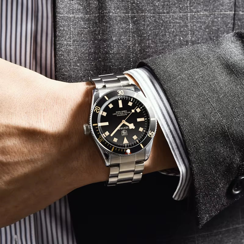 BENYAR Men'S Watches Mechanical Automatic Watch BB58 Sport Watch for Men 2025 Stainless Steel Waterproof Business Luminous Clock