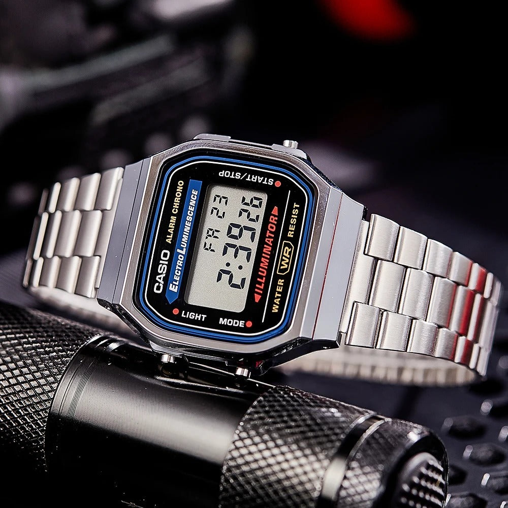 Casio A159WA-N1D – Reloj Digital Retro Unisex con Cronómetro y Luz