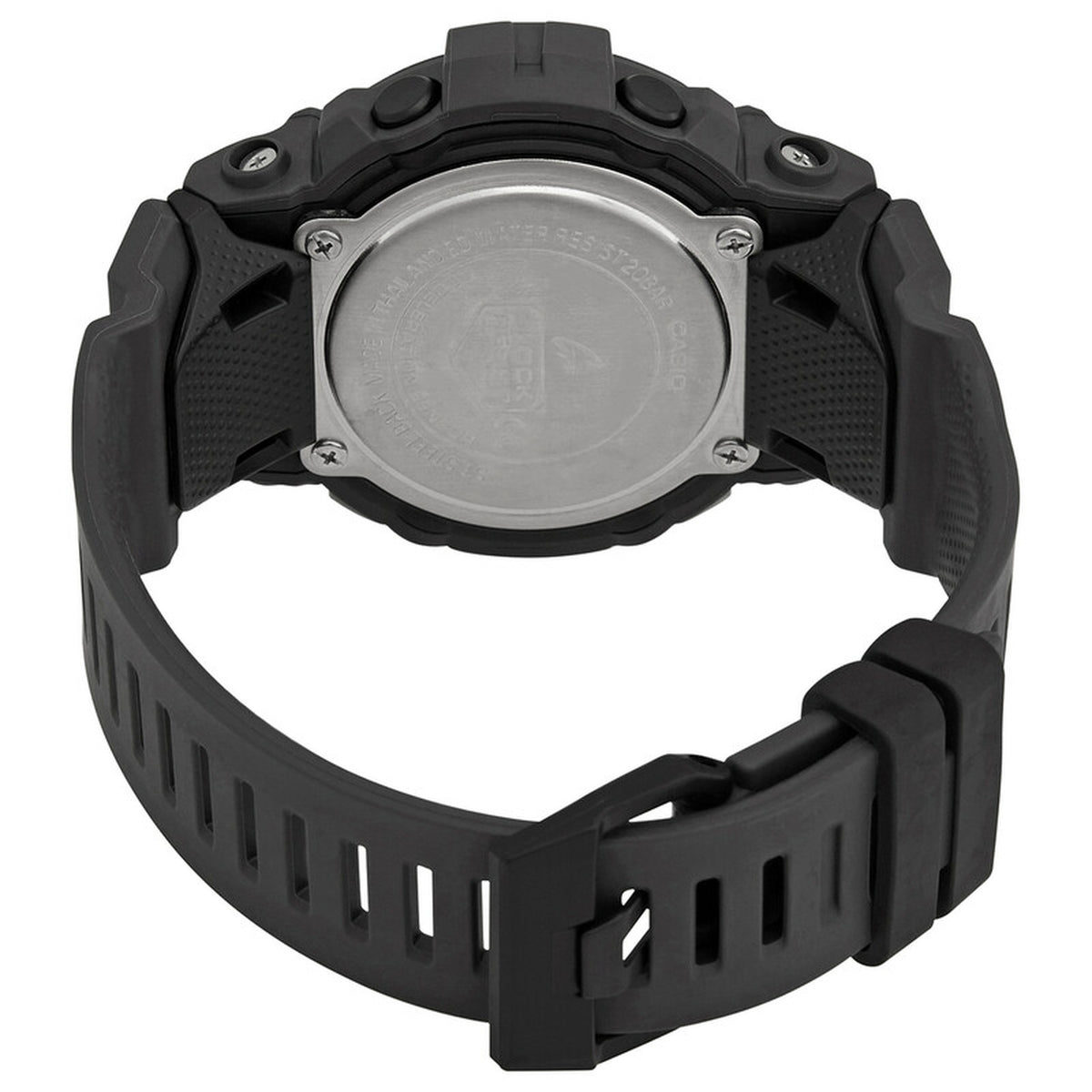 Casio G-Shock G-Squad GBD-800UC-8 stainless steel case back and resin pin buckle strap fastening