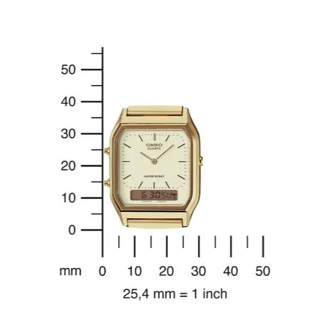 Men'S AQ230GA-9D Gold Metal Quartz Dress Watch