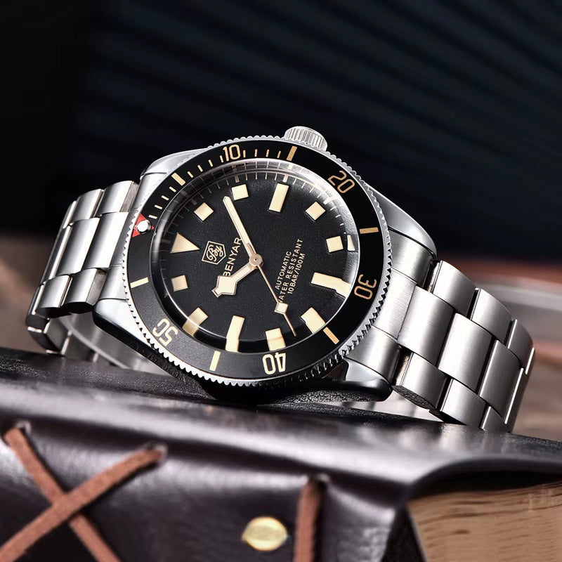 BENYAR Men'S Watches Mechanical Automatic Watch BB58 Sport Watch for Men 2025 Stainless Steel Waterproof Business Luminous Clock