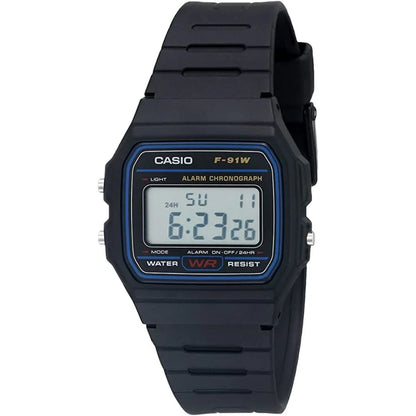 Men'S Classic Resin Strap Sport Wristwatch F91W-1