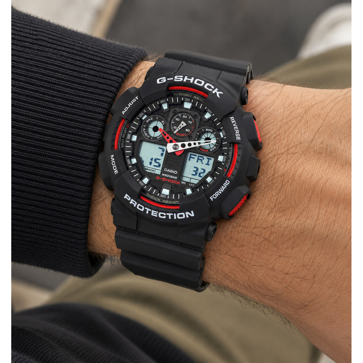 Casio G-Shock GA-100-1A4 – Men’s Ana-Digi Sport Watch with Black Dial