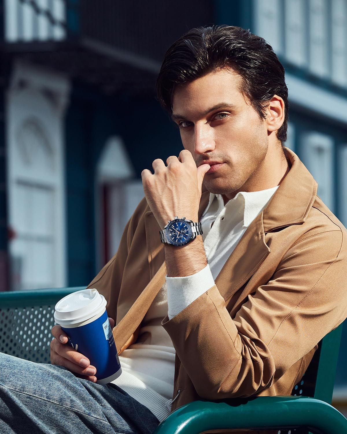 BY BENYAR Relojes Para Hombre Cronógrafo Analógico Movimiento De Cuarzo Impermeable Luminoso Fecha Reloj De Pulsera Negocios Casual Diseñador Relojes Elegante Regalo Para Hombres