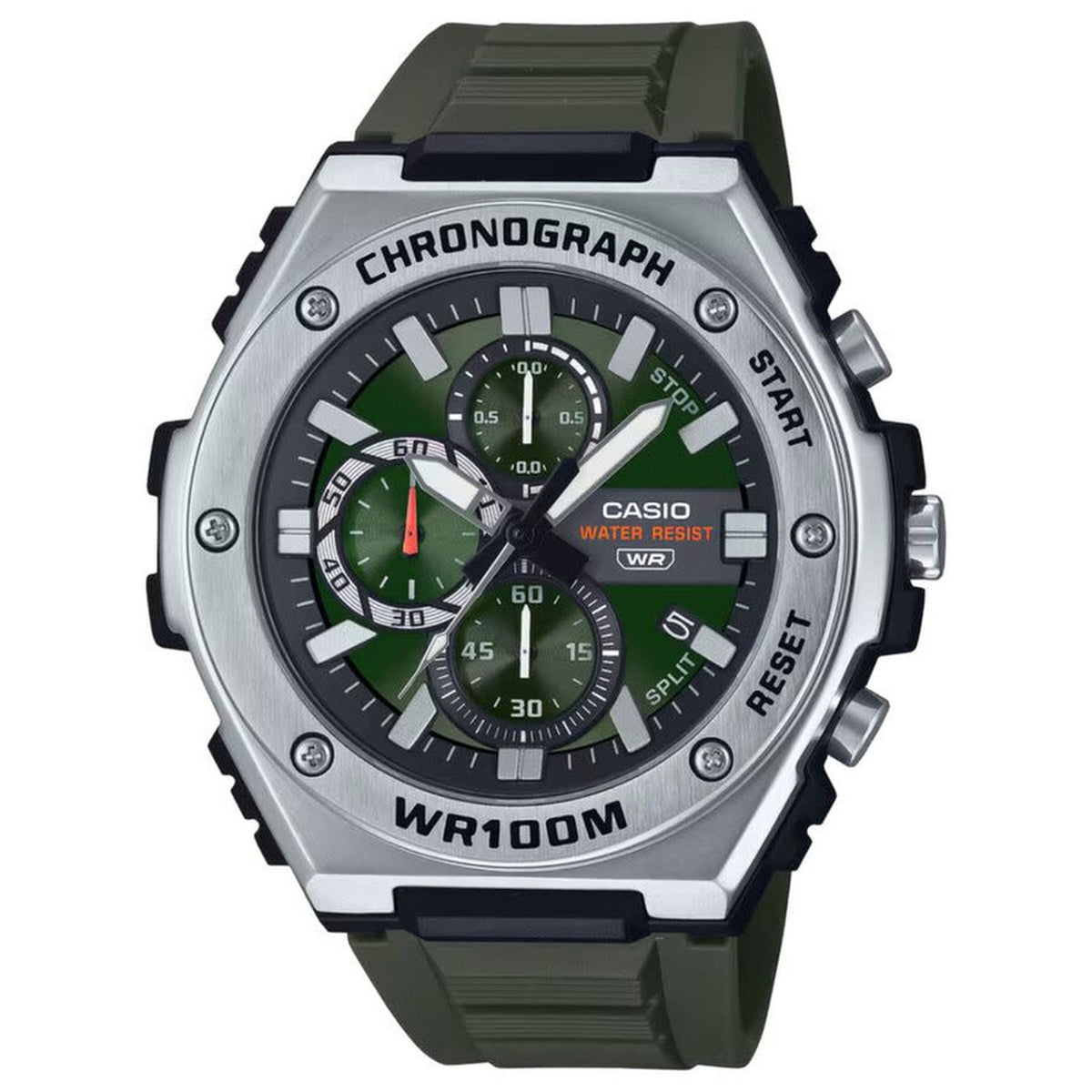 Casio MWA-300H-3A – Men’s Quartz Chronograph Watch with Green Dial