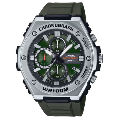 Casio MWA-300H-3A – Men’s Quartz Chronograph Watch with Green Dial