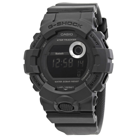 Casio G-Shock G-Squad GBD-800UC-8 digital sport watch front view featuring a negative digital display and step tracker subdial