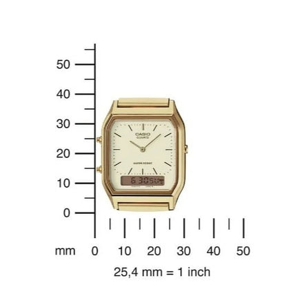 Men'S AQ230GA-9D Gold Metal Quartz Dress Watch