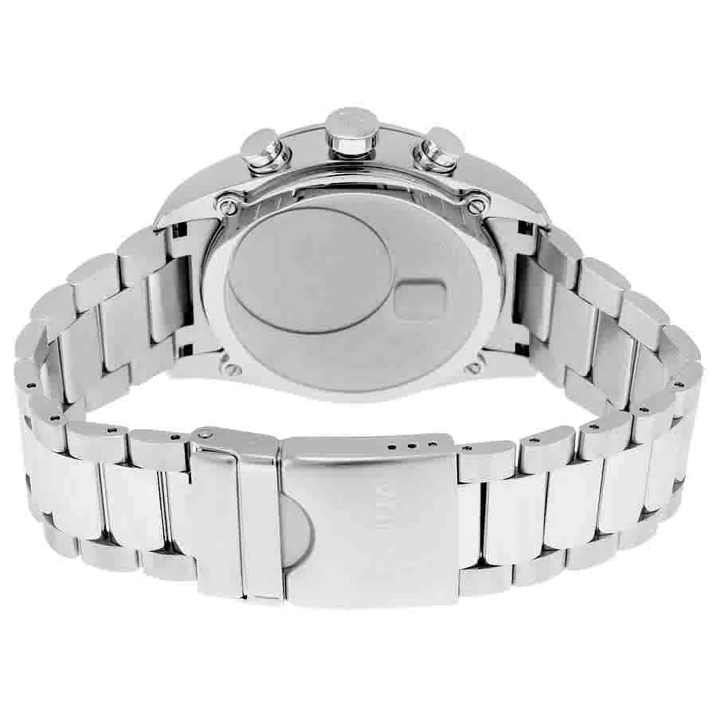 Certina DS Multi-8 C020.419.11.052.01 con fondo de caja de acero inoxidable liso y brazalete de acero con cierre desplegable.