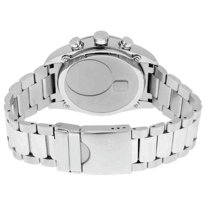 Certina DS Multi-8 C020.419.11.052.01 con fondo de caja de acero inoxidable liso y brazalete de acero con cierre desplegable.