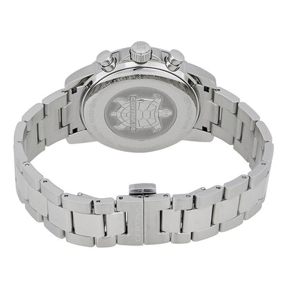 Certina DS Podium C034.654.11.047.00 with an engraved caseback, signed crown, chronograph pushers, and silver-tone bracelet with Certina-branded fold-over clasp.