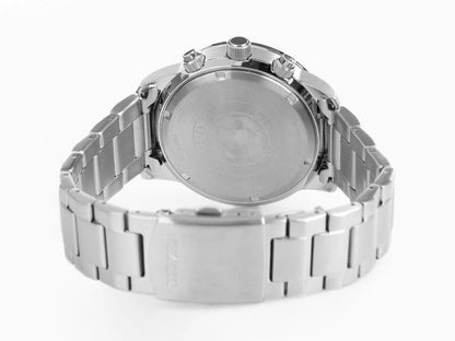 Reloj Citizen CA0690-88L plateado, vista trasera de la caja y el brazalete