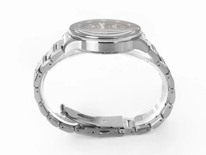 Reloj Citizen CA0690-88L plateado, vista lateral del perfil de la caja y el brazalete