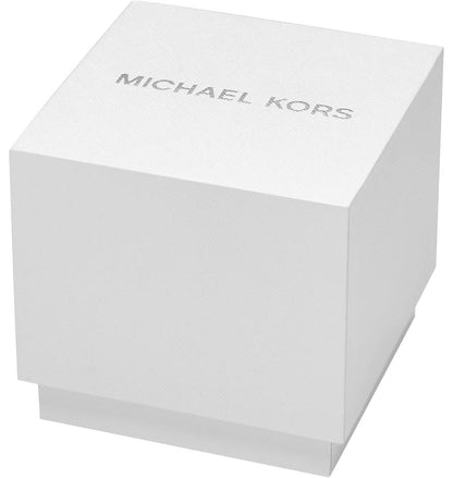 Caja original Michael Kors de color blanco con logotipo en la tapa