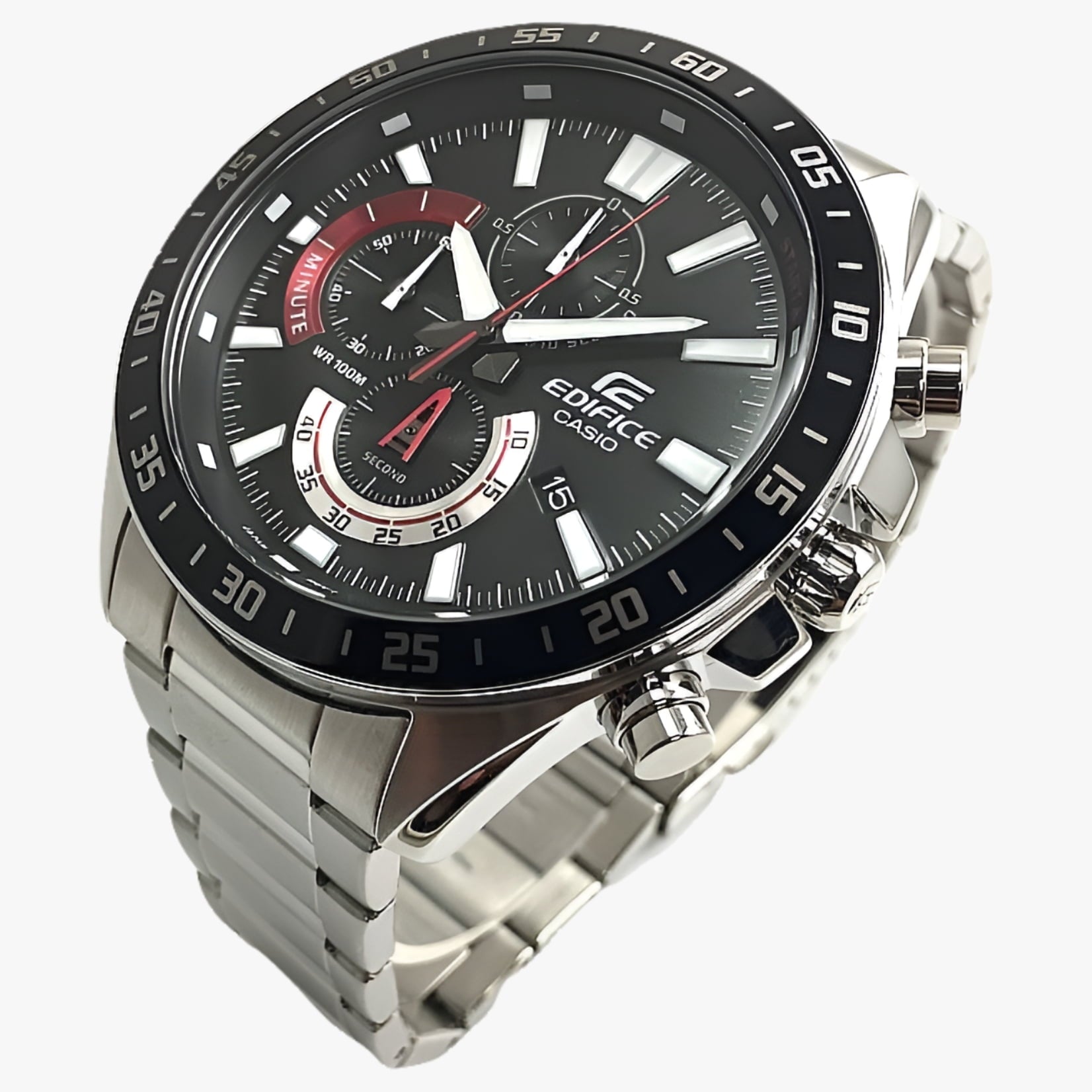 Men'S Edifice Chronograph Stainless Steel Watch EFV620D-1A4V