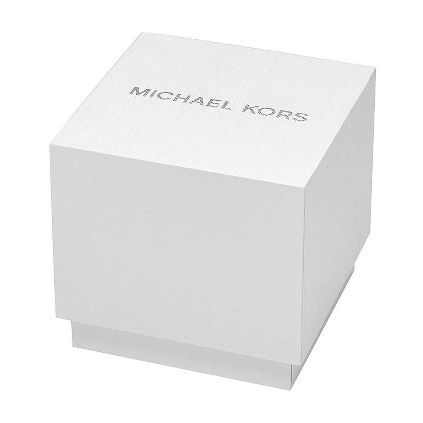 Caja original blanca del reloj Michael Kors Mini Slim Runway MK3514 con logo de la marca en la tapa.