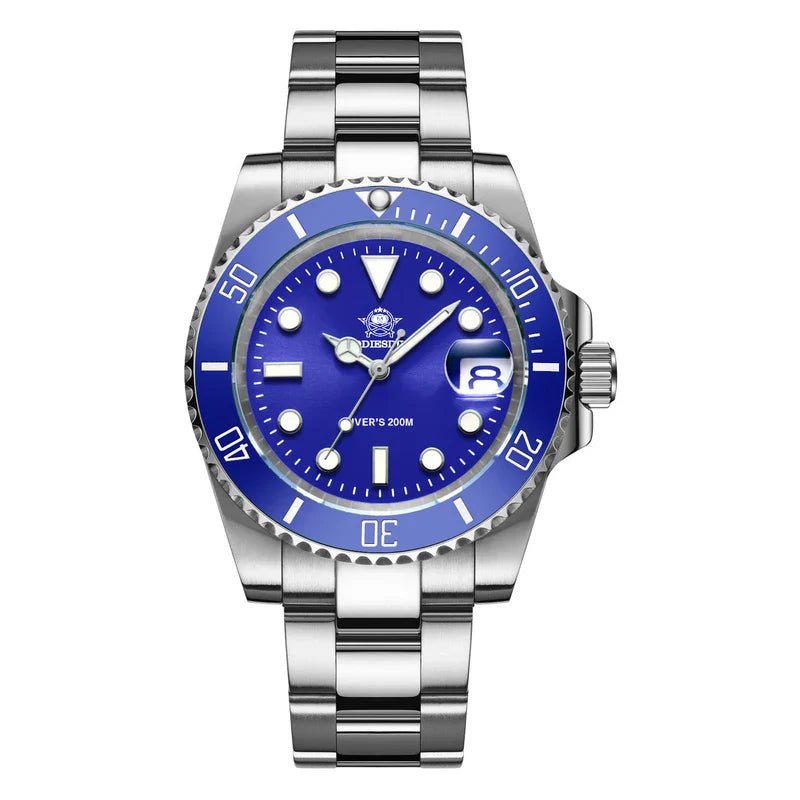 Reloj deportivo de hombre acero inoxidable esfera azul ADDIESDIVE 200M