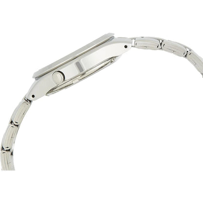 Reloj automático Seiko 5 SNK615K con caja delgada de acero inoxidable pulido, corona a las 4 y brazalete de eslabones integrados