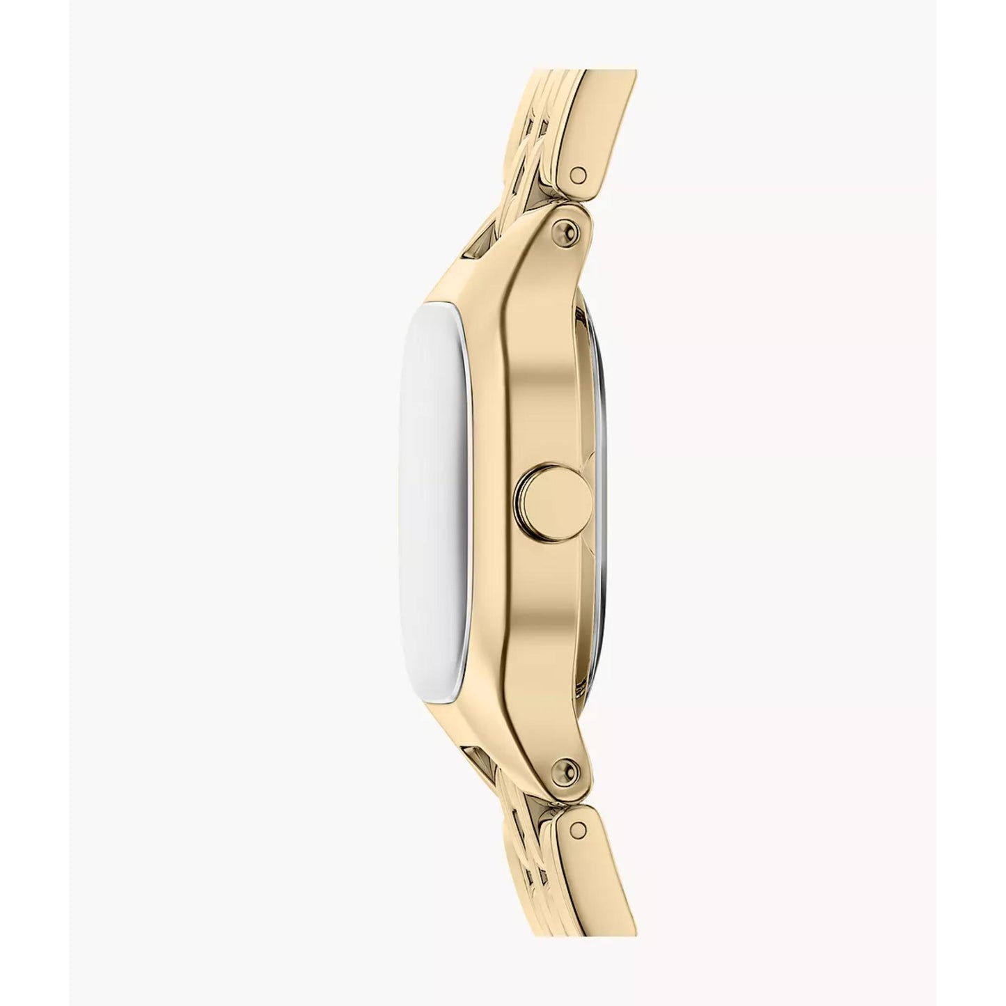 Skagen Mellem Micro SKW3177 with side profile gold-tone case, side crown, slim case shape, and gold-tone stainless steel bracelet.