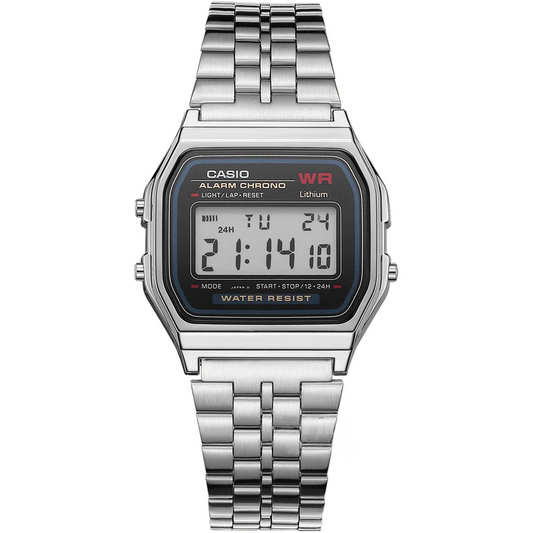Casio A159WA-N1D – Reloj Digital Retro Unisex con Cronómetro y Luz